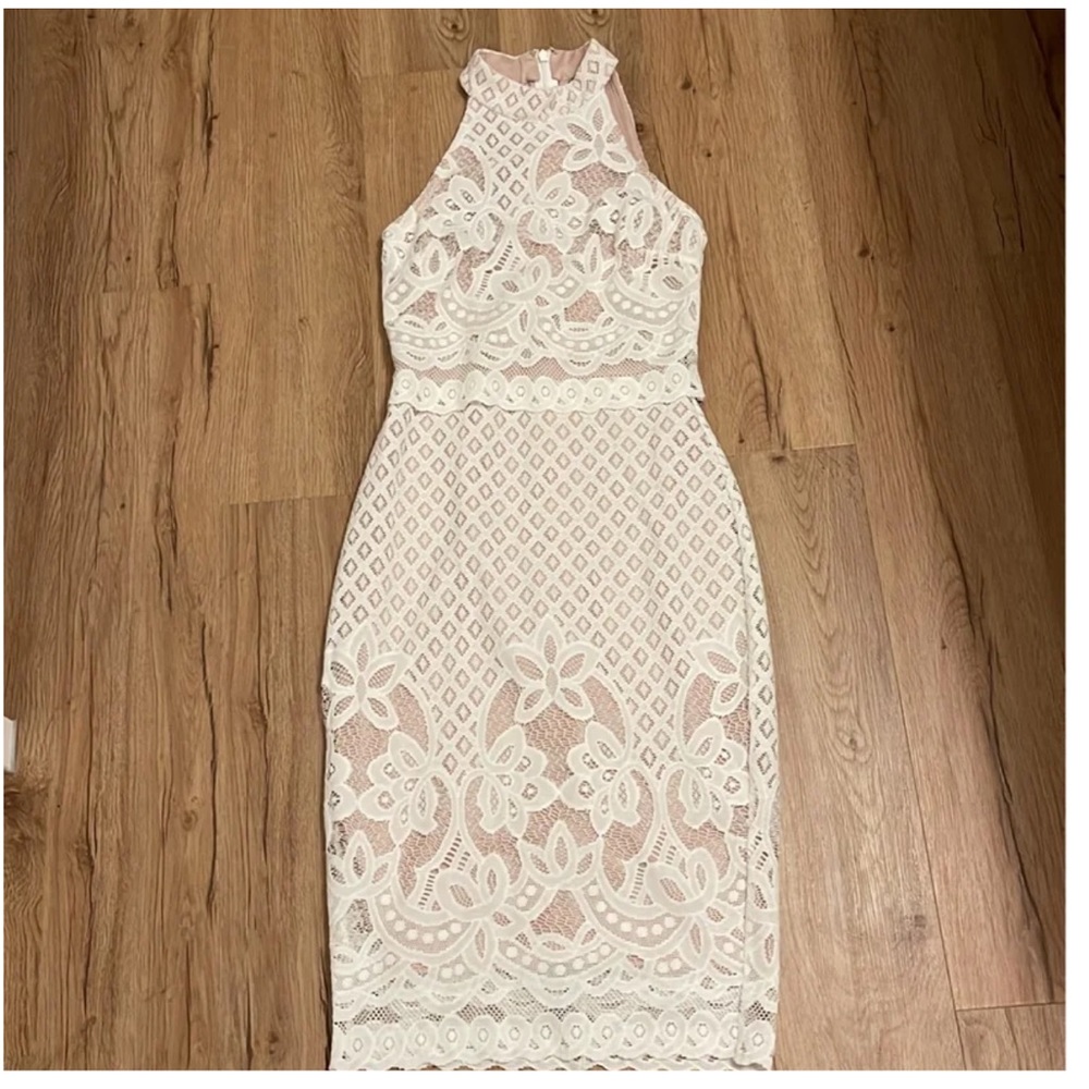 ASOS lace halter dress petite 00